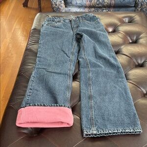 Lands' End: Fleece Lined Jean Big Girl 10